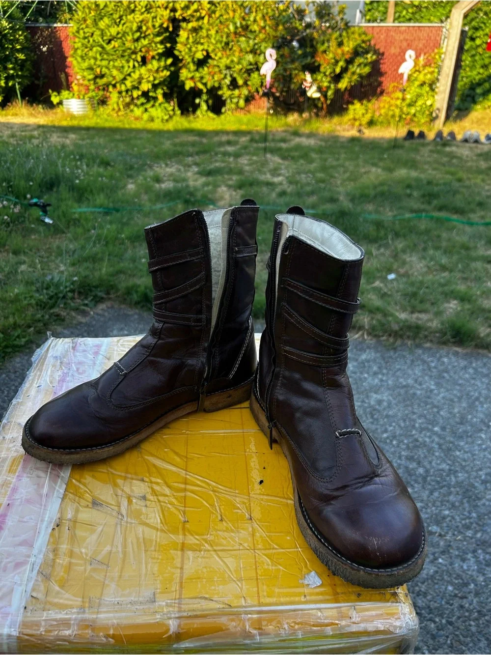 Angulus by Nilo  Women’s Brown Leather Full Zip Boots Size 39X